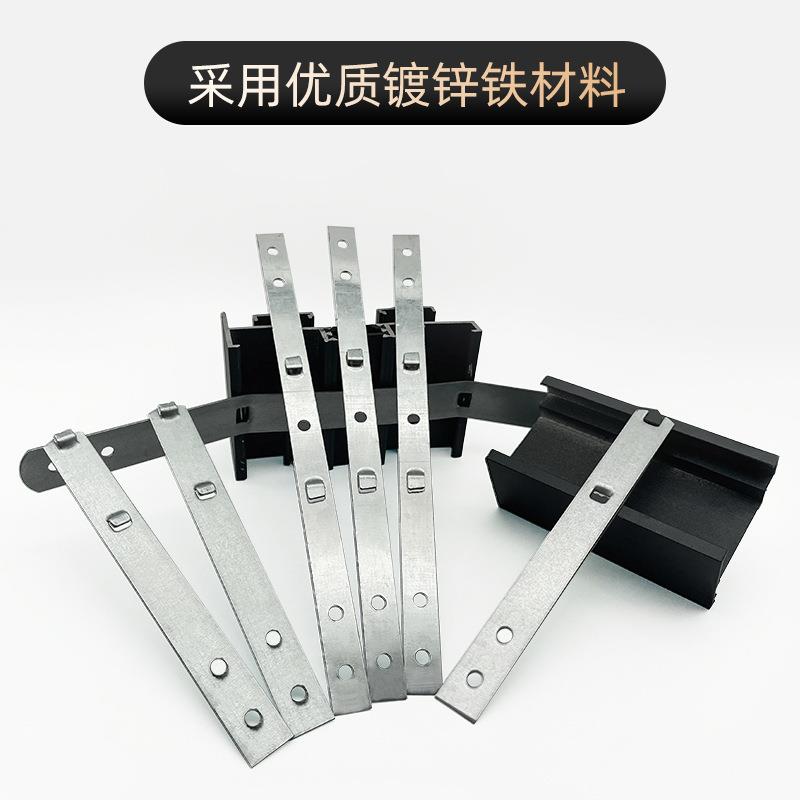 固定片铝合金门窗五金配件安装镀锌铁直片带孔固定铁片拉片连接片