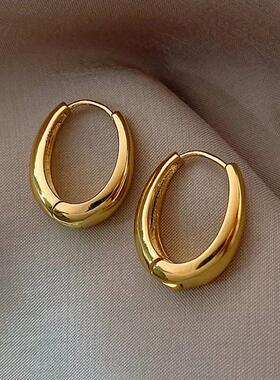 Fashion Vintage Gold Color U Earrings For Women Metal Earing