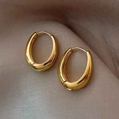 Fashion Vintage Gold Color U Earrings For Women Metal Earing