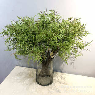 仿真海金沙塑料花绿色植物叶子中式花艺仿真柳枝蕨类植物软装花材