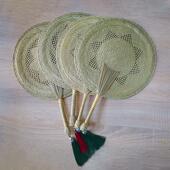 蒲扇手工编织夏季 宝宝驱蚊古风团扇风手摇岭根草编扇子 老式