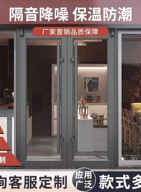 商铺店面铝合金肯德基门单元楼推拉平开门玻璃双开门地弹门感应门
