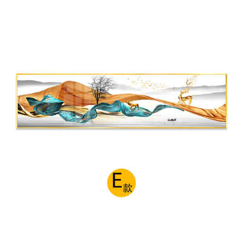 简约卧室挂画创意抽象墙 装饰画床头客厅奢背景现代麋鹿轻画沙发