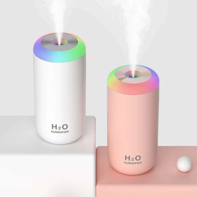 新款直销2025新款叠彩加湿器炫彩杯USB迷你车载七彩灯香薰喷雾家