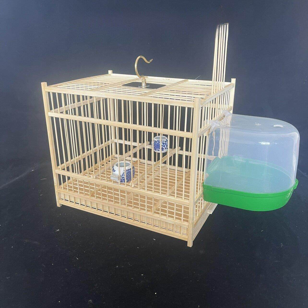 竹笼绣眼黄鸟笼小鸟竹鸟笼方笼文化鸟笼大豆鸟笼