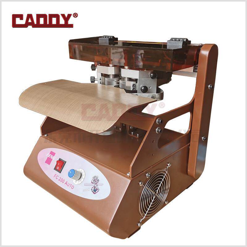 CADDY厂家直供全自动双面卧式皮革油边机染色机平面/弧面通用