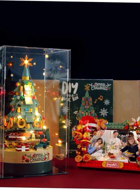 christmas tree plastic bricks music box building blocks gift