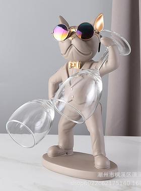 488法斗红酒架件代轻居奢摆酒柜装饰品家客厅现吧台餐桌简约创意