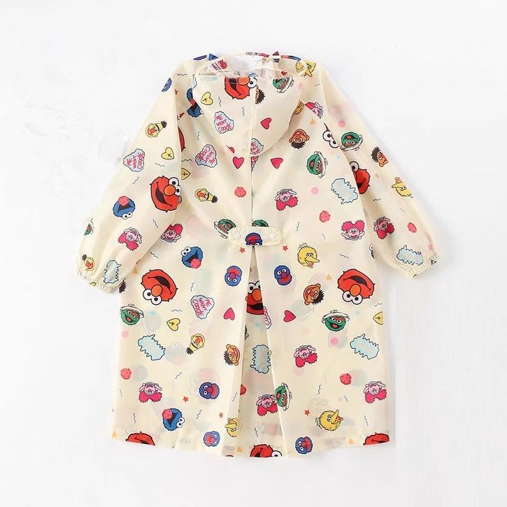 新2025日系时尚轻薄速干透气儿童雨衣幼儿园防水雨披小学生书包位