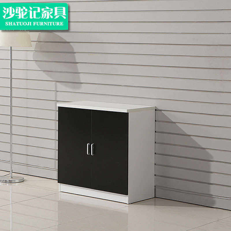 办公室文件柜矮柜储物柜a4办公柜书柜资料柜档案柜带锁木质小柜子