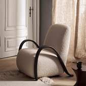 现代单人沙发椅侘寂丹麦北欧极简沙发椅单人沙发休闲椅