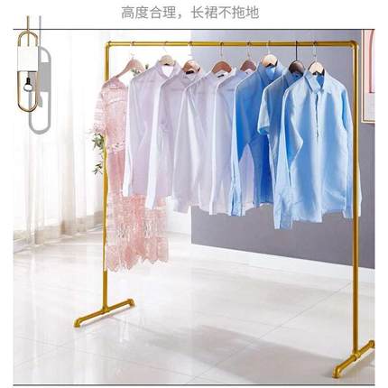 加粗水管服装店现货展示架落地式龙门架专用女装货架可移动带轮子