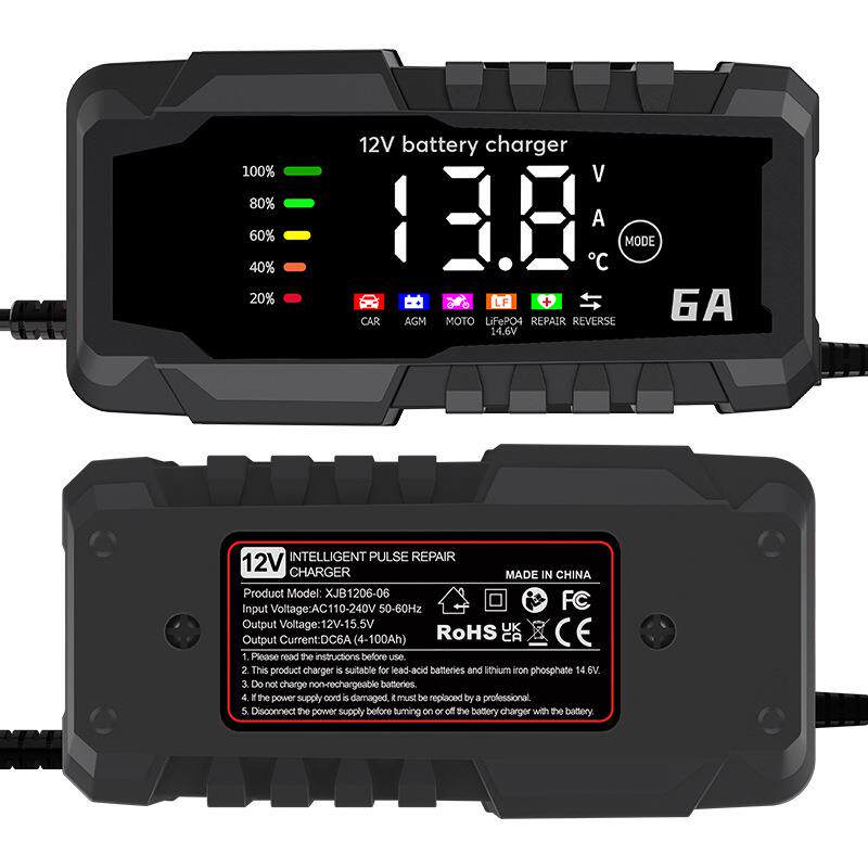 2V6A铅酸电瓶磷酸铁充锂1电4.6V6A1充电器6XJB1206-A摩托车器汽车