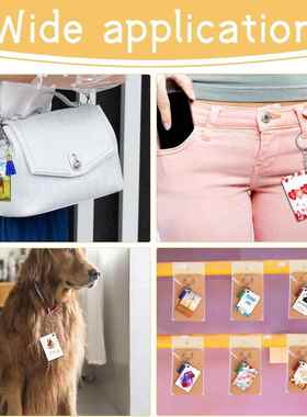 180PCS矩形升华钥匙扣套装带钥匙彩色皮革流苏展示卡袋派对礼品