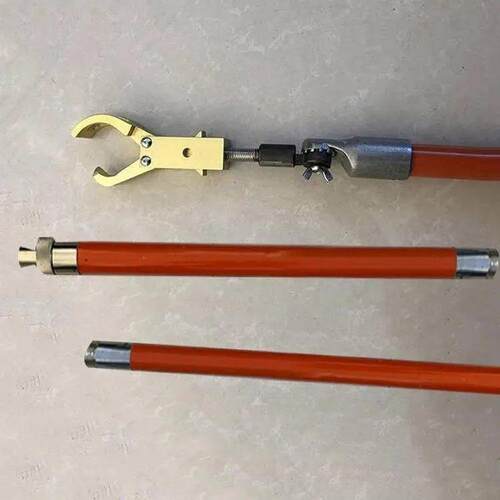 手持长柄绝缘杆电力施工双锁头导线撑杆耐高压老鹰夹头锁杆