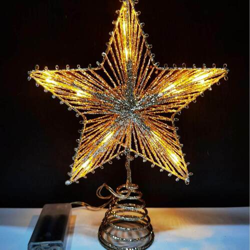 Christmas Tree Top Star with Lamp Pentagram圣诞树顶星发光