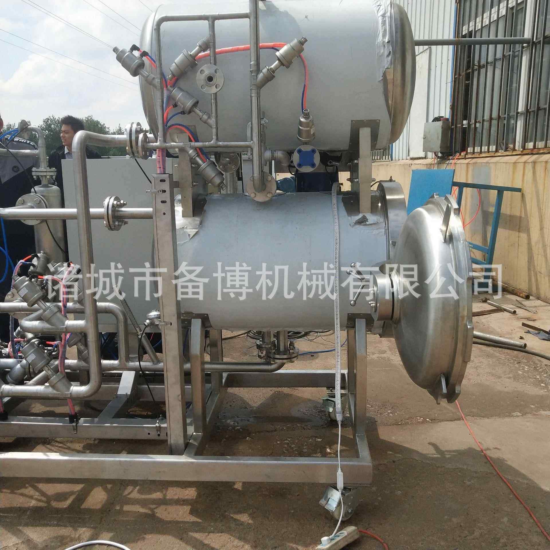 供应机械三锅串联水浴转笼式高温高压灭菌锅五香牛肉杀菌