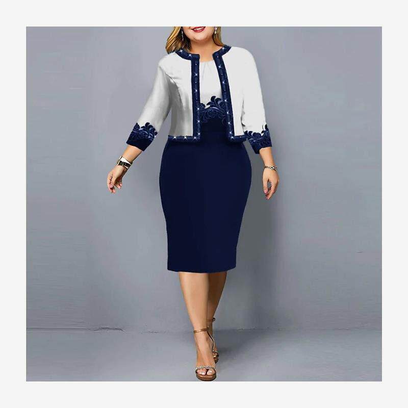 Printing two-piece packet buttock big yards dress skirt 套装