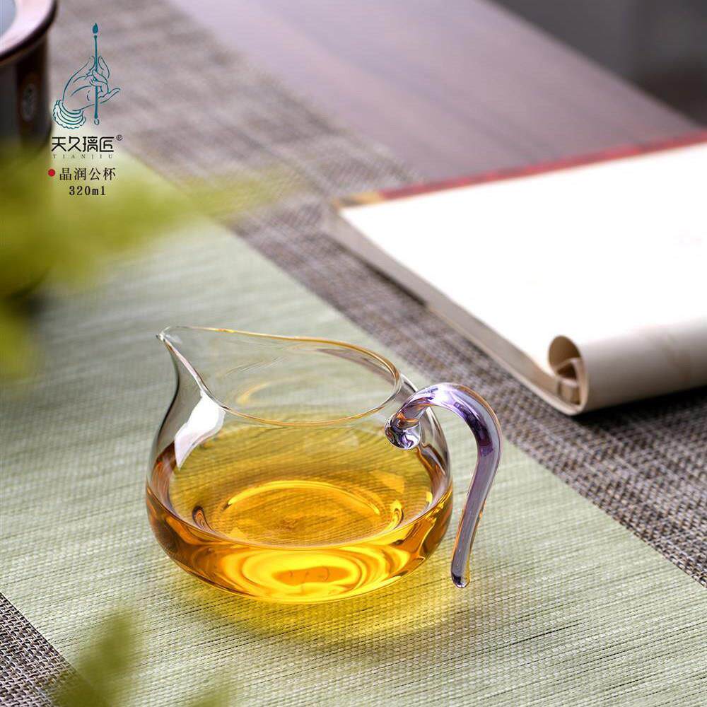 天久璃匠 晶润公杯泡茶冲茶器公道杯玻璃茶具分茶器功夫茶道配件