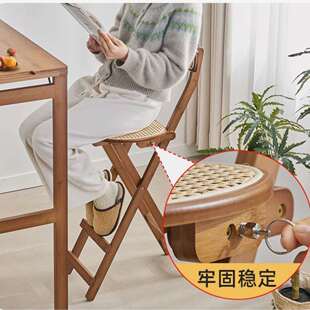 折叠餐椅竹高脚凳加高凳子高脚椅吧台凳两用酒吧高脚凳子吧台椅子