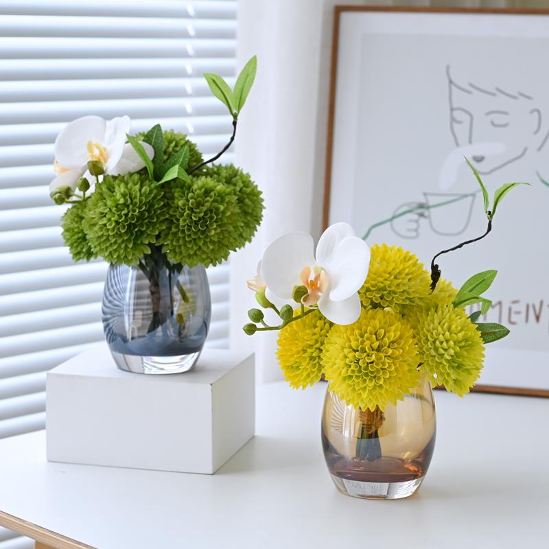 创意塑料花假花彷真花摆设客厅高端轻奢花艺摆件餐桌插花摆花装饰