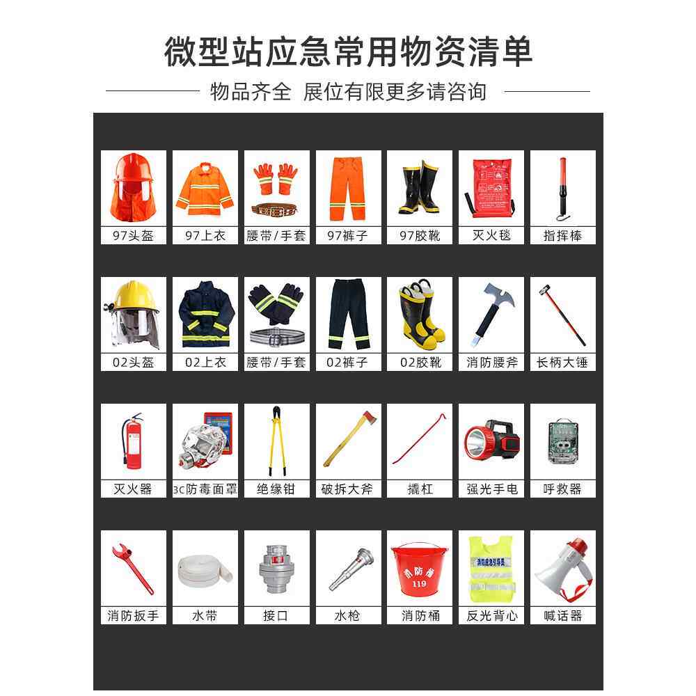 消防器材全套微型消防站消防柜应急物资装备四件套装消防用品大全