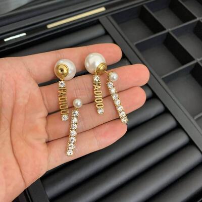 Fashion Tassel Pearl Earrings for Women Star Letters Stud