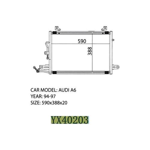 AC Condenser Fit 1993-1994 Audi 100 1995-1998 适用Audi
