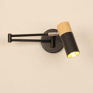 北欧卧室摇臂壁灯客厅伸缩长臂床头墙壁阅读墙灯led灯书房极简