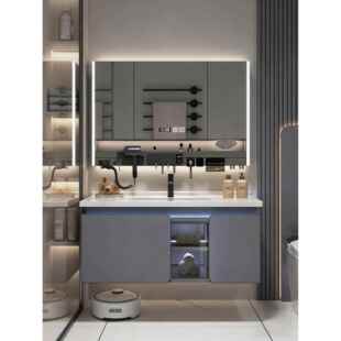 2025新款 智能浴室柜卫生间洗手洗脸盆陶瓷一体盆洗漱洗手盆组合