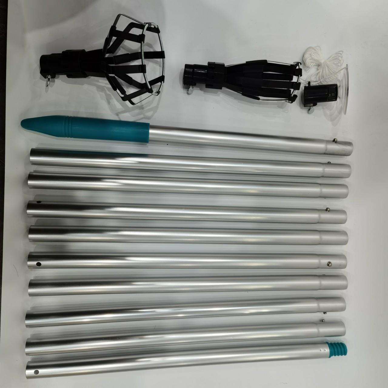 跨境高空换灯泡神器摘果器吸盘取灯器三件套加长伸缩铝杆换灯工具