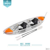 网红透明船PC材质单人双人手划船景区水上娱乐船