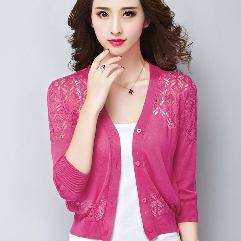 New Hollow Out Small Jacket For Women Sun Protection图片