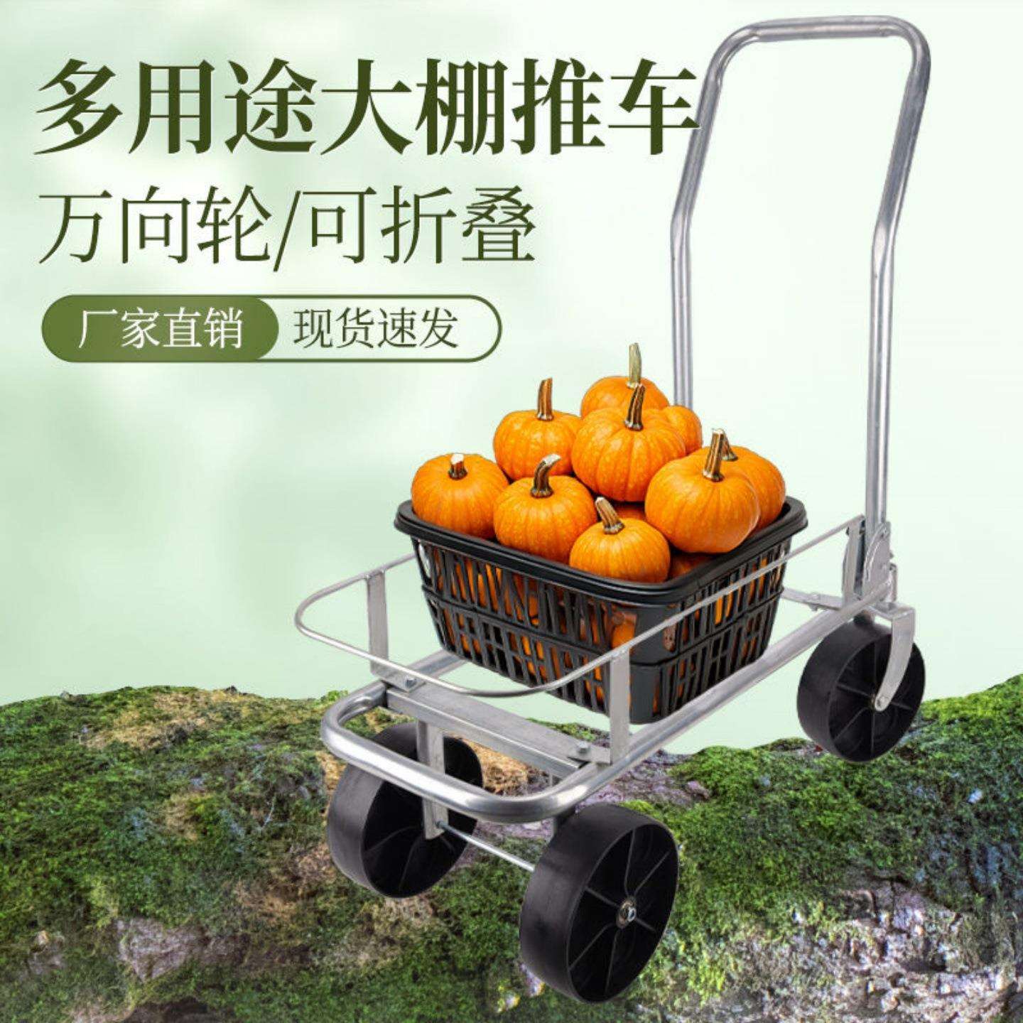 放桶专用采摘车果园菜地运输车家用推拉车仓库饭店搬运推车