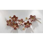 墙壁挂饰装 饰餐厅客厅饰铁艺轻金属沙发奢墙背景挂件墙花朵北欧