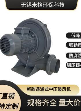透浦式中压离心风机大风量低噪音鼓风机柴火炉配套风机