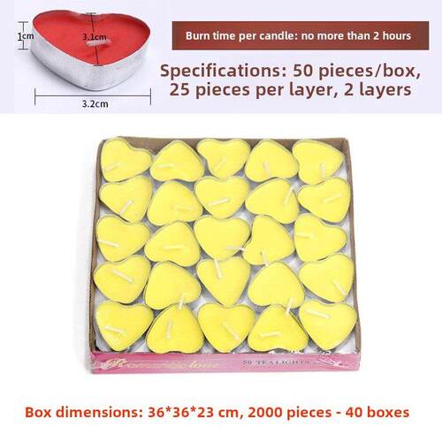 50pcs Scented Tealight Candles Tea Light Cup香薰蜡烛