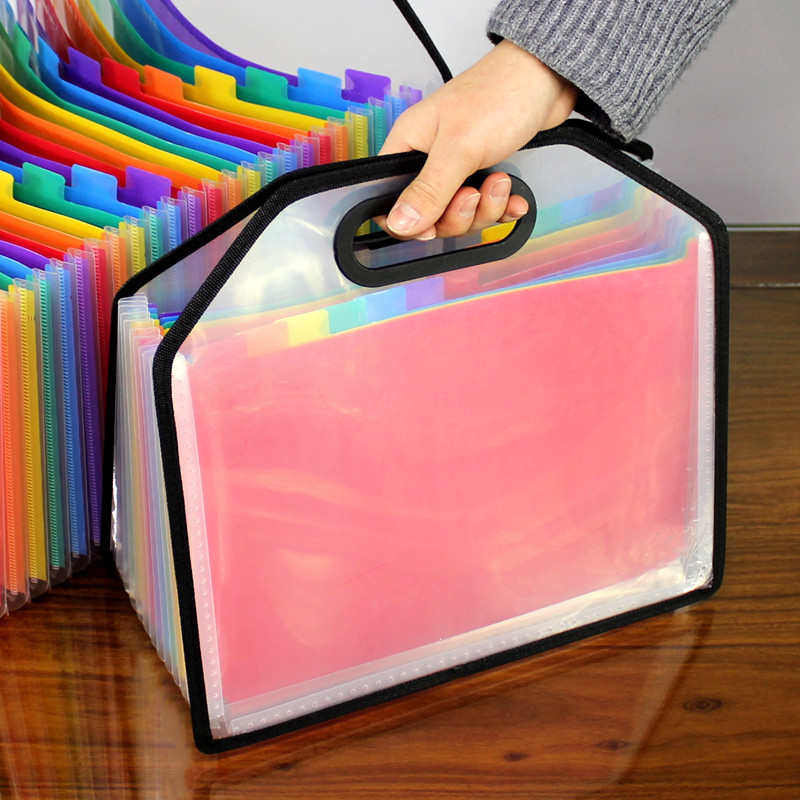 多功能手提风琴夹学生可爱文件夹多层分类试卷夹资料包多层插页夹