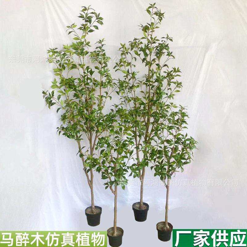 仿真绿植高端轻奢马醉木盆景客厅大小型落地仿生植物装饰盆栽摆件