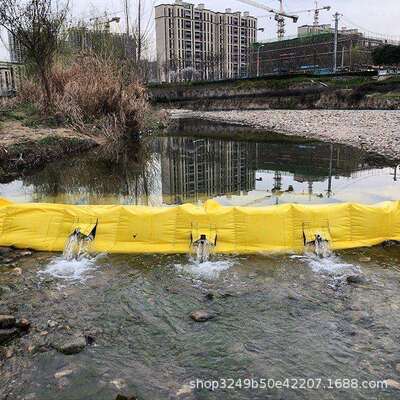 河道围堰临时阻水墙防汛应急救灾生态拦水坝便携式PVC软体水坝
