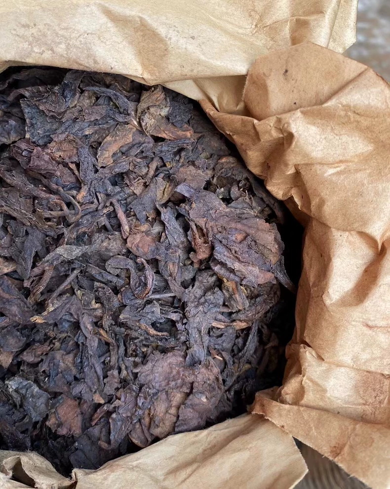 1997年雙獅同慶生散茶幹倉老茶 一筐400克班章野生古樹老生散茶 普洱茶 BUASHOP普洱老茶