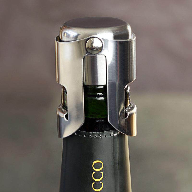 不锈钢香槟酒塞激光酒瓶密封器保鲜塞双扣防滑气泡跨境起泡酒瓶塞