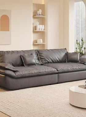 布艺沙发客厅2024新款小户型简易双人直排出租房奶油风帆船小沙发