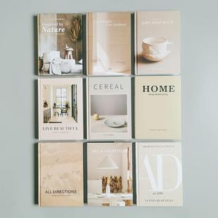 米色系装饰真书饰品 精装道具书 可翻页仿真书 样板房陈列摆件