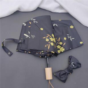 高档韩系ins风超好适合看拍照的伞黄钟花长伞柄自动直杆防风雨小