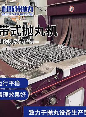 厂家供应网带式抛丸机表面自动喷砂清理除锈铝合金板材抛丸机设备