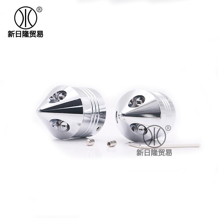 哈雷改装前轴盖 CNC铝合金尖头前轴盖 XL883 XL1200装饰轴盖黑色