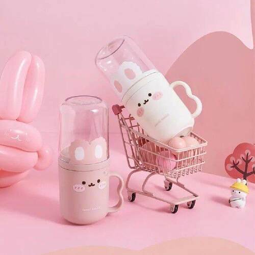 Durable Cartoon Toothbrush Storage Box Compact Portable