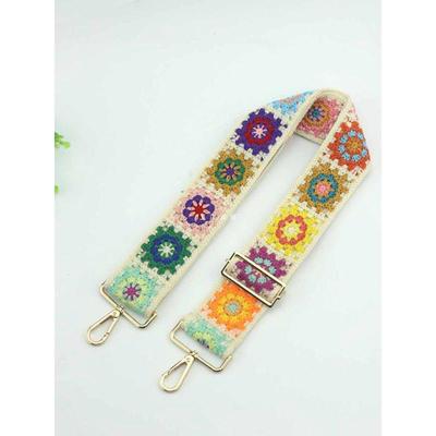 新品复古太阳花刺绣手钩民族风花边包带DIY包包配件装饰