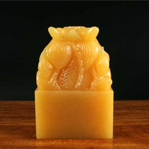 龙大篆刻摆件坊玉玺盘精品手工黄玉天然姓名藏书玉龙书画米书法